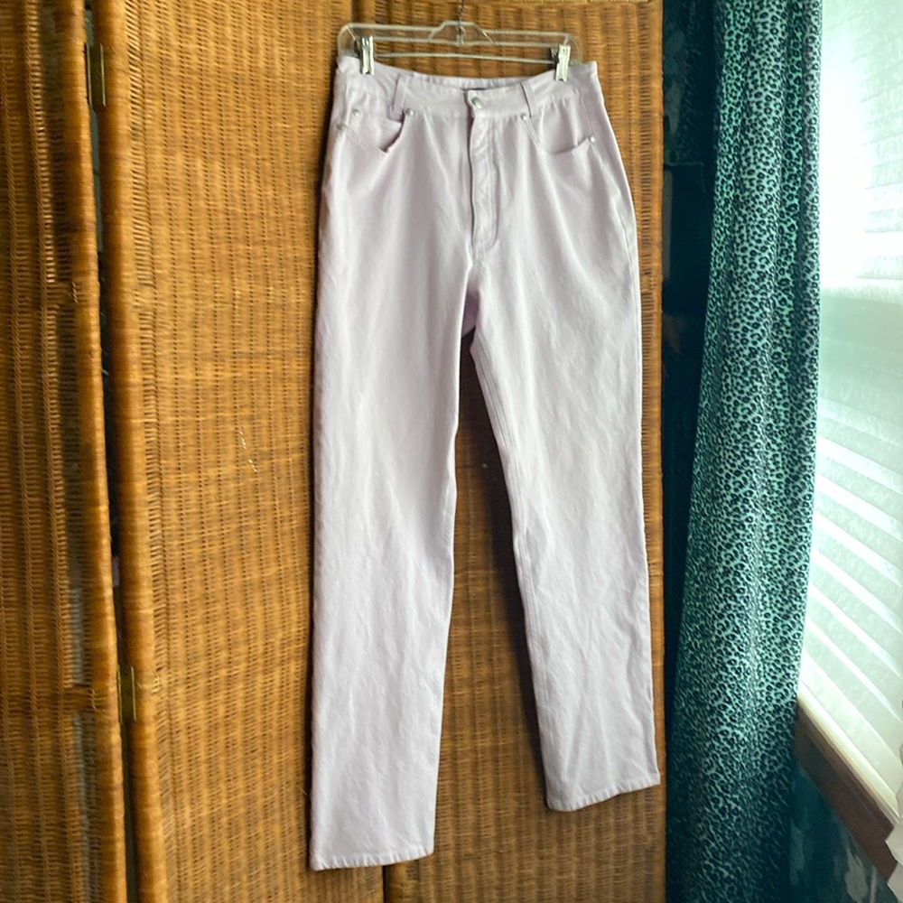 2 Pair Cambio Jeans Size 16, Pale Pink & Light Lime Green, Perfect for Spring